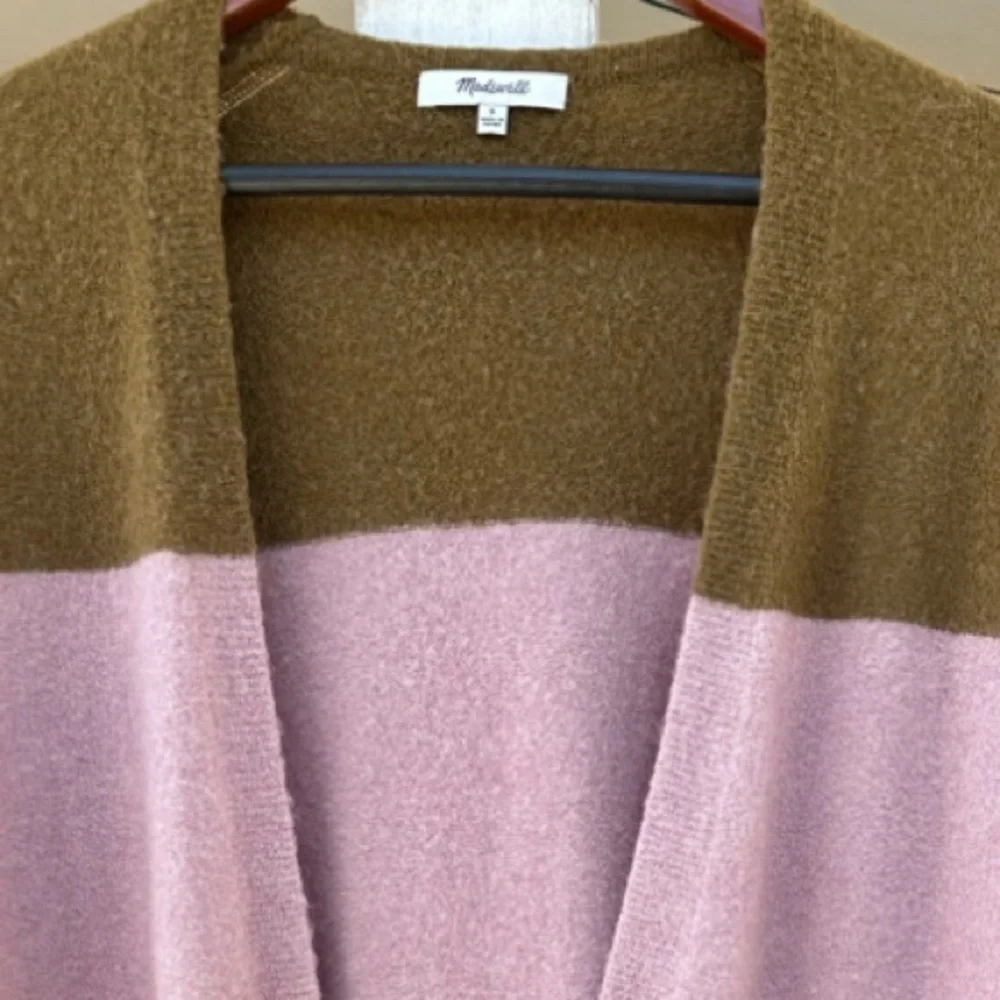 Madewell Women’s Knit Colorblock Cardigan W/Pockets Sz Small - Picture 4 of 7